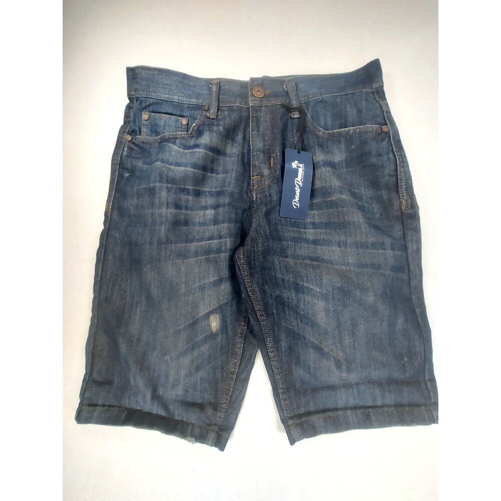 NWT Desert Dunes Watson Slim Fit Bermuda Jean Shorts Sz 32 Distressed $62 Retail